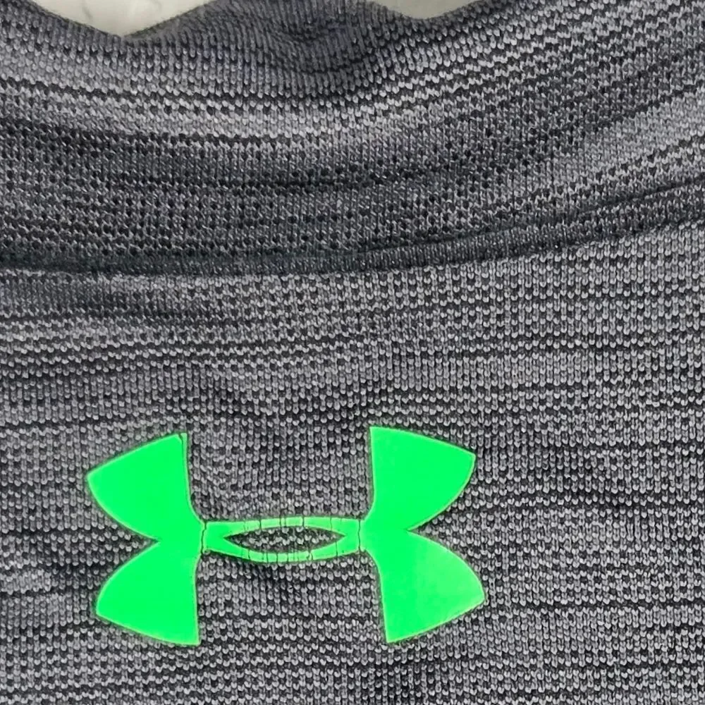 Under Armour HeatGear Polo YXL 18 20 Gray Golf School Performance Shirt Loose